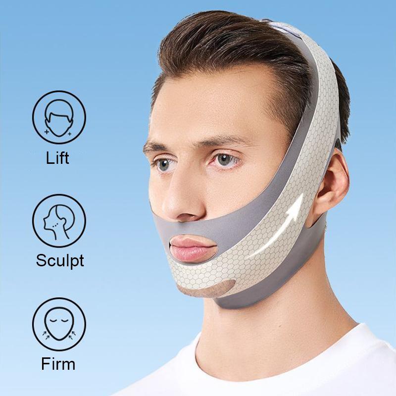 Lifting Belt - Doppelkinn-Gesichtsmaske, Gesichtsstraffungsband, Hautpflegegürtel, Formgebender Lifting-Bandage zur