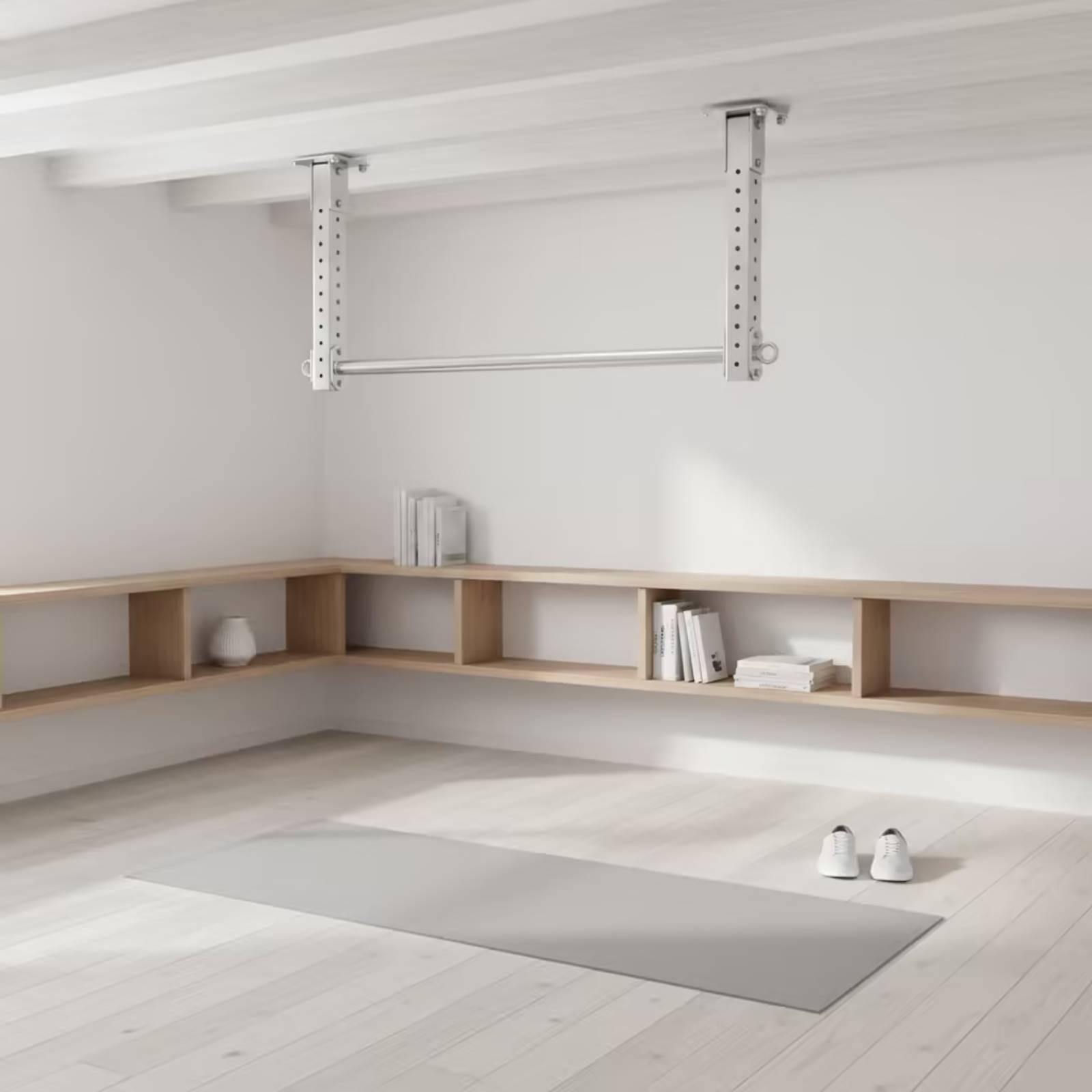 Pull Up Bar - Multifunktionale Verstellbare Decken-Klimmzugstange aus Edelstahl, Wandmontiertes